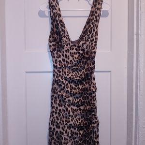 Leopard print mini dress